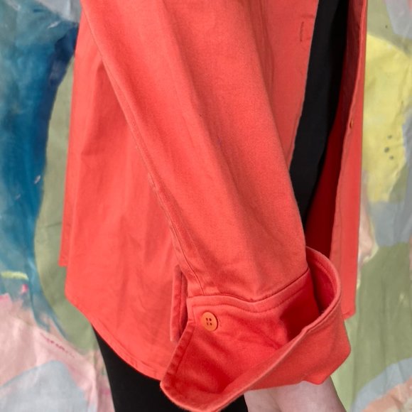 Ladies Blouse Orange, By August Silk LOGIC, Sz 8 - Picture 10 of 12